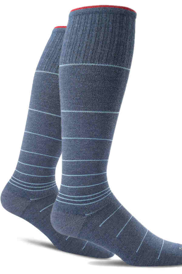 Circulator Men by SockWell Herren Stützsocken mit Merinowolle, in grau