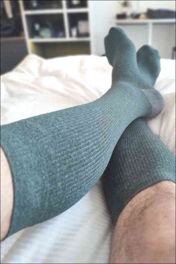 Die Cotton Support Socks in schönem olive grün